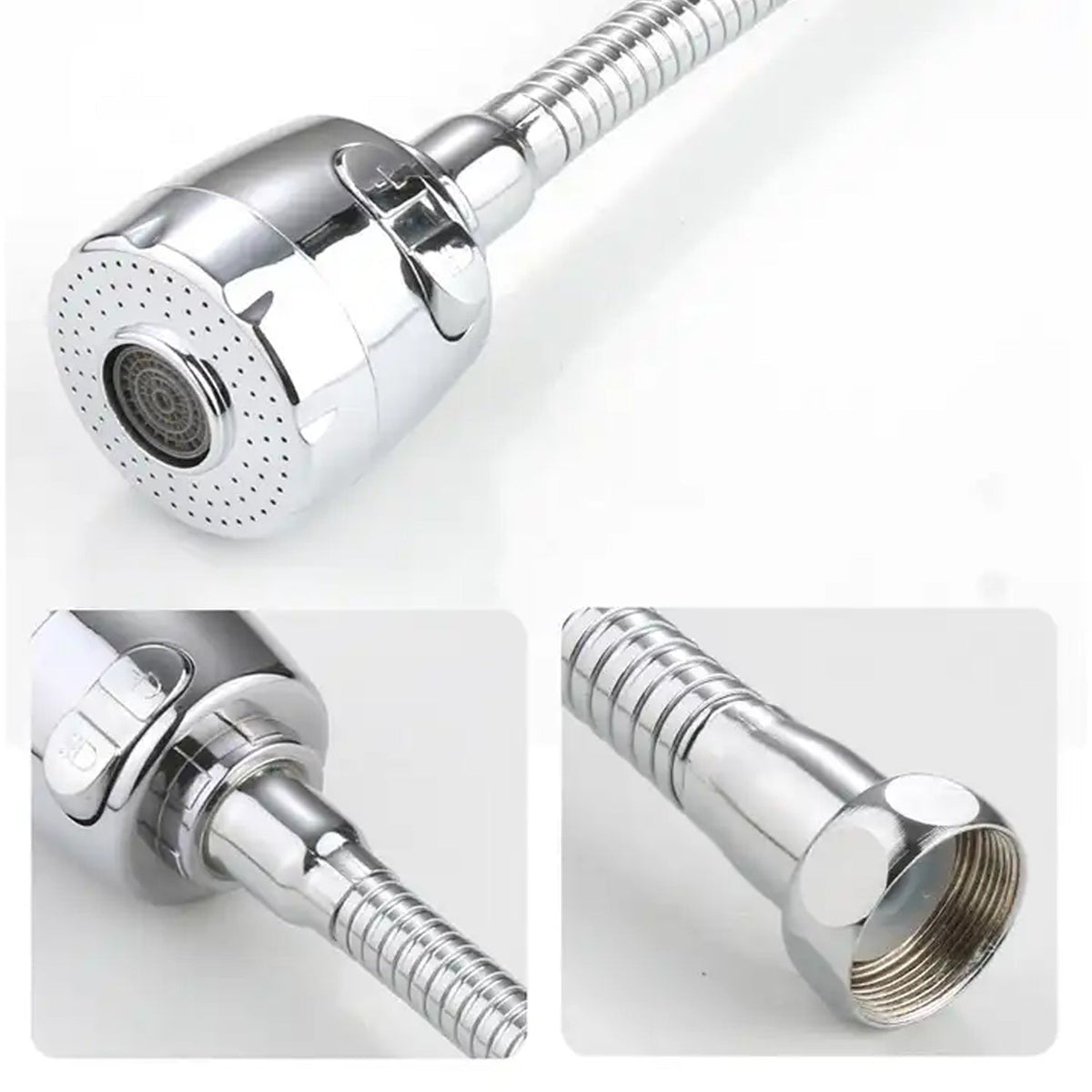 Faucet Sprayer in action, emitting a strong shower spray for effective cleaning.