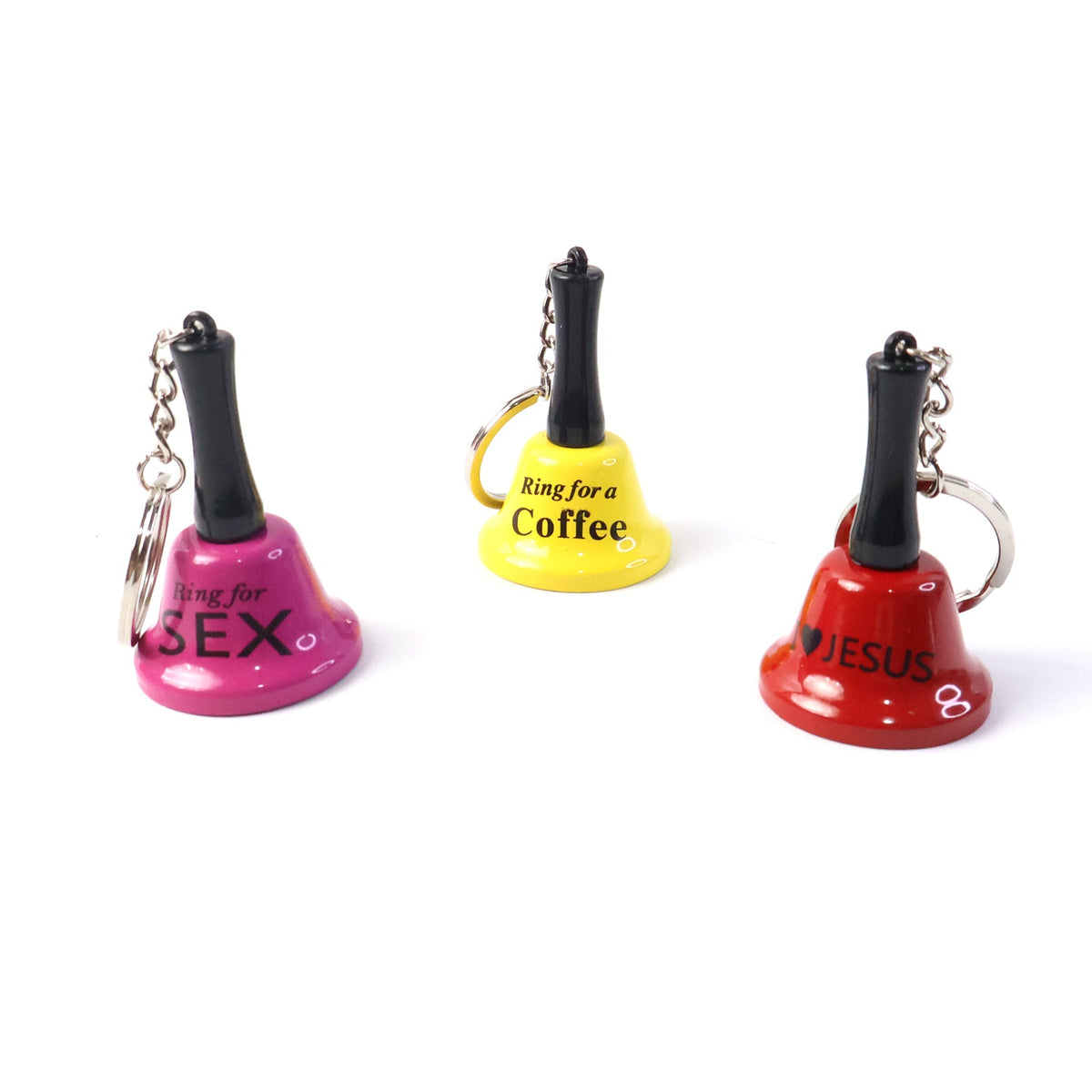 Ring for Wine' bell with black handle as key accessory