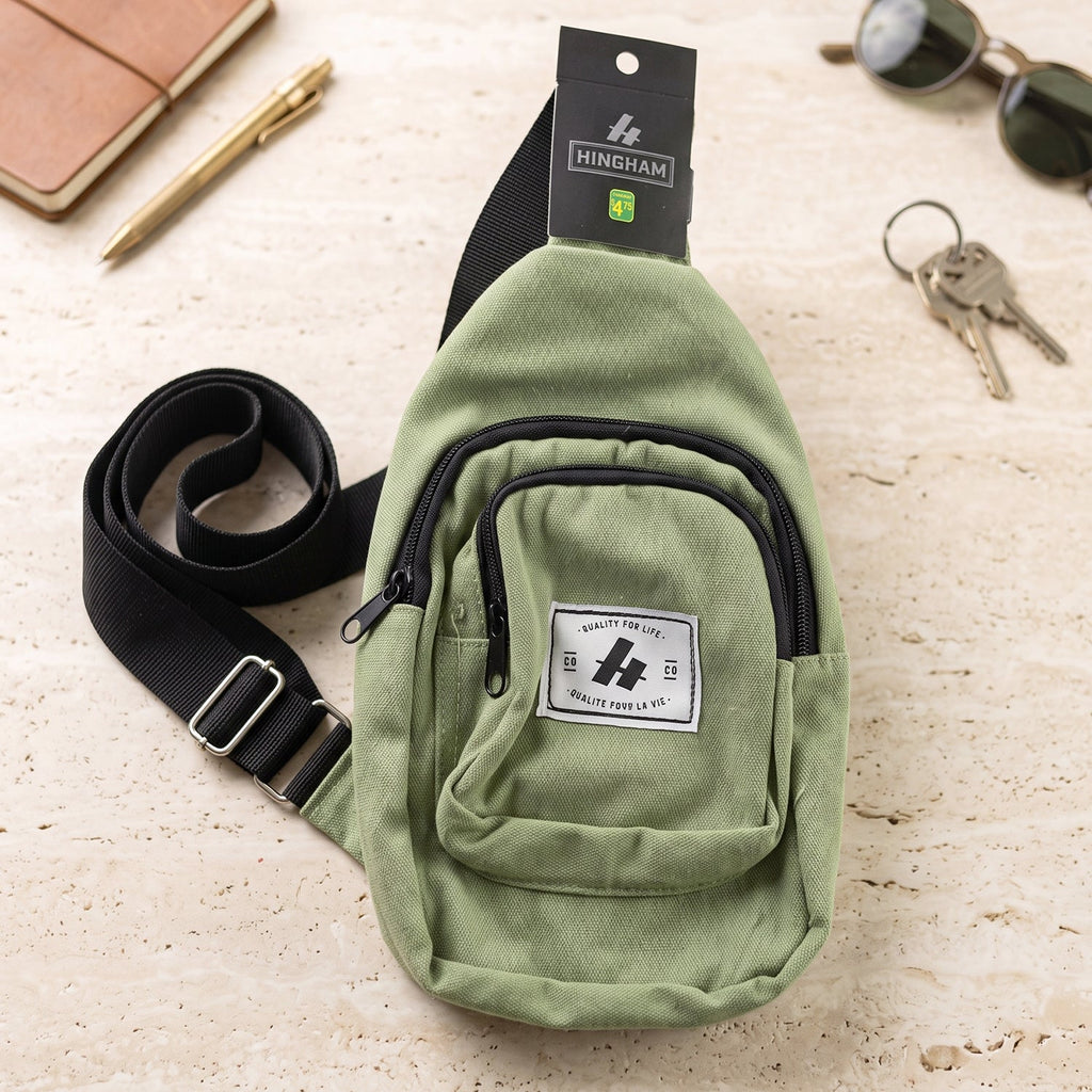 Kids Multi Pocket Sling Crossbody Chest Bag Canvas Bag for Little Boys Girls (1 Pc)